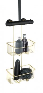 Thermostat-Dusch-Caddy Mod. Milo Gold, 2 Etagen, Edelstahl rostfrei