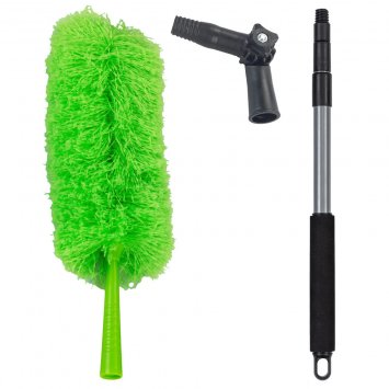 Mikrofaser-Staubwedel mit Teleskopstiel und Knickgelenk, antistatische Fasern