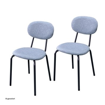Stuhl Anella Grau 2er-Set