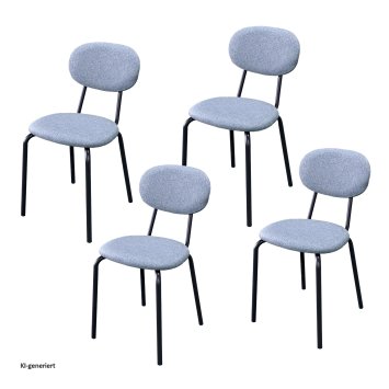 Stuhl Anella Grau 4er-Set