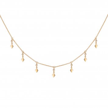 Halskette  925 Silber vergoldet mit Zirkonia