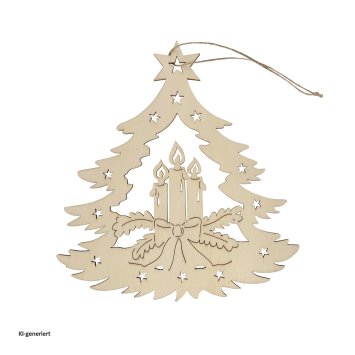 Fensterbild Holz Adventskerze