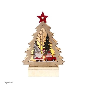 Leuchtspitze Weihnachtsmann kommt mit dem Auto
