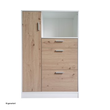 Küchenschrank Weiß Artisaneiche Blanca L