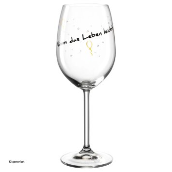 Weinglas 460 ml 'Nimm das Leben leicht' PRESENTE