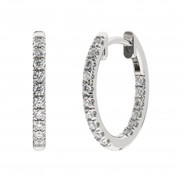 Creole 585 Weißgold mit 32 im Labor gezüchteten Diamanten