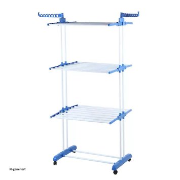Praktischer Wäscheständer mit Rollen flexibel, platzsparend und ideal für Haushalt und