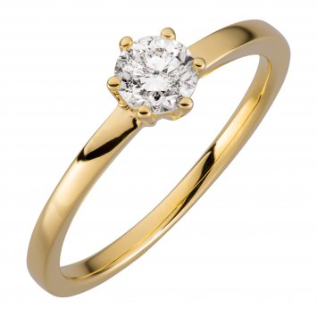Ring Gold 750 mit natürlichem Brillant 0,50 ct.