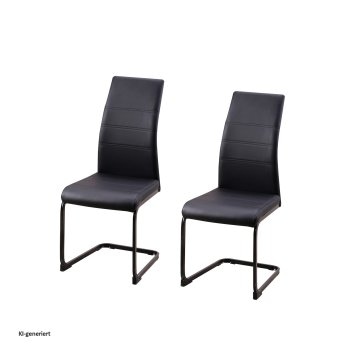 Schwingstuhl SallyP PU Schwarz