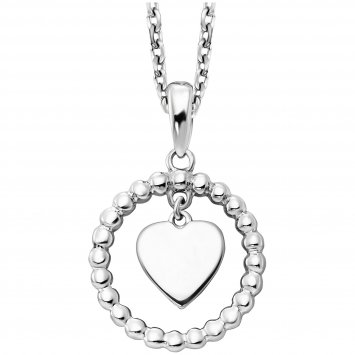 Anhänger mit Kette 925/- Sterling Silber rhodiniert  Moving Heart