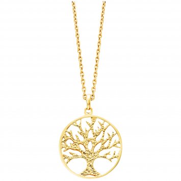 Anhänger mit Kette 925/- Sterling Silber vergoldet  Motiv Lebensbaum