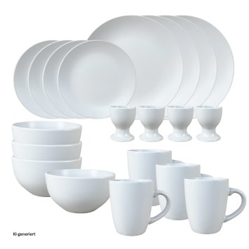 Geschirrset 20-teilig Weiß Antonia