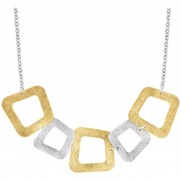 Kette 925/- Sterling Silber rhodiniert/vergoldet  43 cm