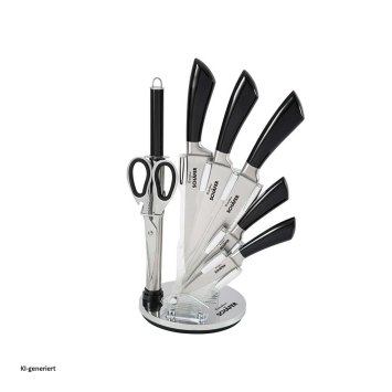 Messerblock 8 teiliges Set Metallic Black