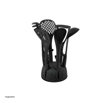 Küchenhelfer 7 teiliges Set Marble Black
