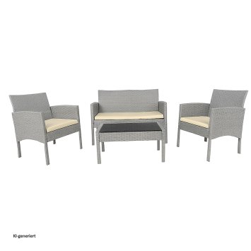 Outdoor Möbel 4-teiliges Set Zita Grau-Beige