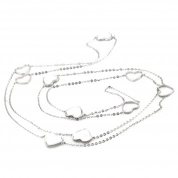 Anhänger mit Kette 925 Sterling Silber  Glänzend  Perlmutt weiß