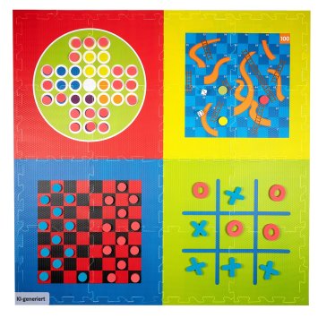 Spielmatte Set, 4 Spiele 100 Teile