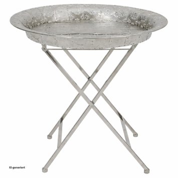 Beistelltisch rund, klappbar Metall