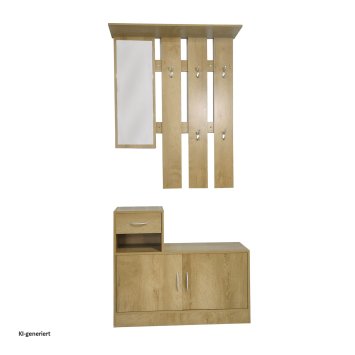 Garderobenpaneel mit Schuhschrank Thekla Baumscheibe