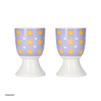 Eierbecher Porzellan 2er-Set Gänseblümchen