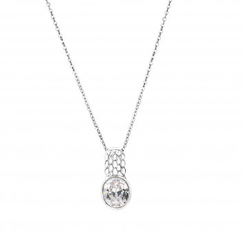 Anhänger mit Kette 925/- Sterling Silber rhodiniert Zirkonia