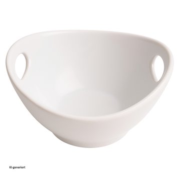 Servierschale oval Porzellan weiß kleine Schale 10 x 9 x 5,5 cm