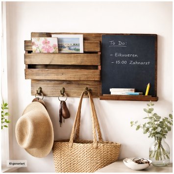 Wandorganizer mit Tafel Natur Lino