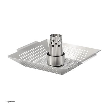 Hähnchenbräter Grillkorb Edelstahl