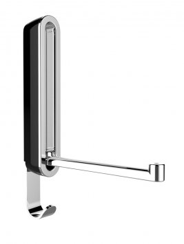 Klapphaken Premium Mod. Sigma Nachtschwarz, klappbarer Wandhaken