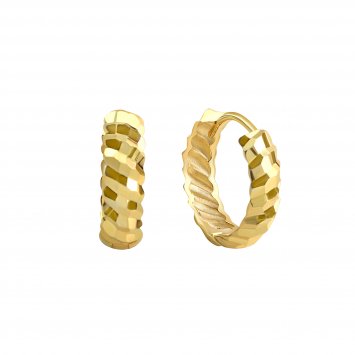 Creolen 375 Gelbgold diamantiert