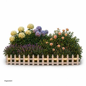 Beeteinfassung Länge 360 cm Zaun Weiß