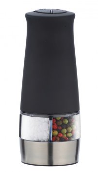 Elektrische 2in1 Salz- und Pfeffermühle, Schwarz, Batteriebetrieben