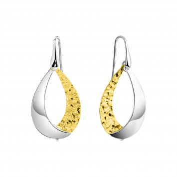 Ohrhänger 925/- Sterling Silber bicolor