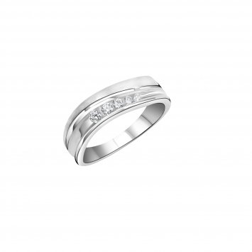 Ring 925/- Sterling Silber rhodiniert Zirkonia