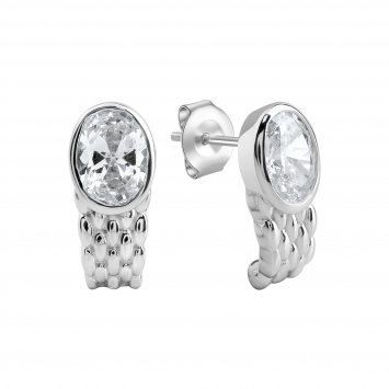 Ohrstecker 925/- Sterling Silber rhodiniert Zirkonia