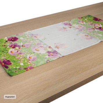 Tischläufer 40 x 90 cm Malvenwiese
