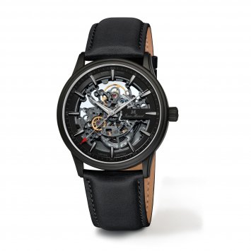 Herren Armbanduhr Edelstahl geschwärzt Satiniert 24,5cm