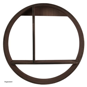 Wandregal Ø 37 cm Holz Dunkelbraun