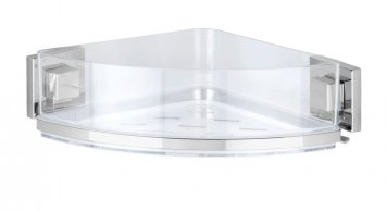 Vacuum-Loc® Eckablage Mod. Quadro Edelstahl, Befestigen ohne bohren