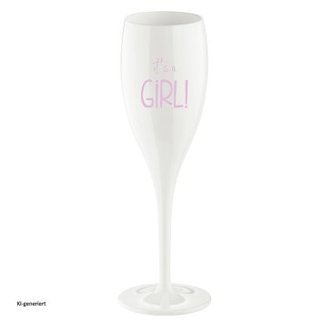 Sektglas 100 ml mit Druck CHEERS No. 1 IT'S A GIRL