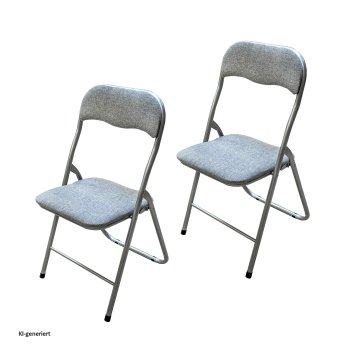 Klappstuhl 2er Set Dima Fabric Grau