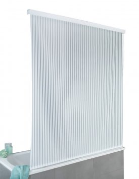 Duschrollo 128 x 240 cm, schnelltrocknendes Rollo für Badewannen