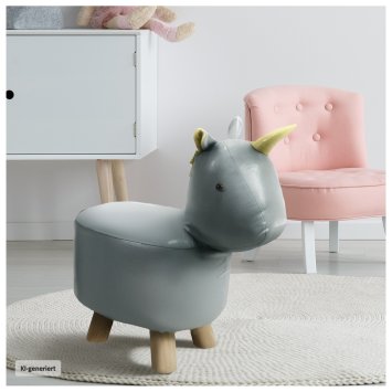 Hocker für Kinder Tiermotiv Einhorn