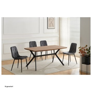 Stuhl Mesa Eco 4er-Set Velvet Grau