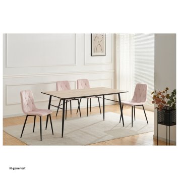 Stuhl Mesa Eco 4er-Set Velvet Rosa