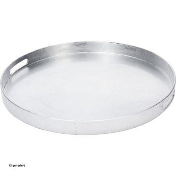 Serviertablett Rund Silber
