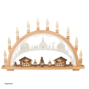 Schwibbogen Weihnachtsmarkt