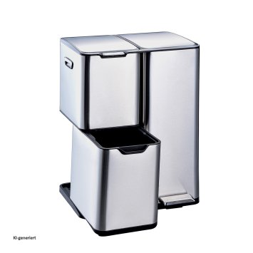 Mülltrennsystem Jannik 60 Liter Silber