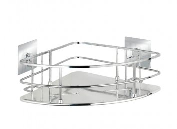 Turbo-Loc® Edelstahl Eckablage Mod. Quadro, rostfrei, Befestigen ohne bohren